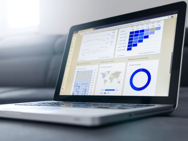 Influencer marketing stats with laptop open to analytics. #influencer #bloggingtips